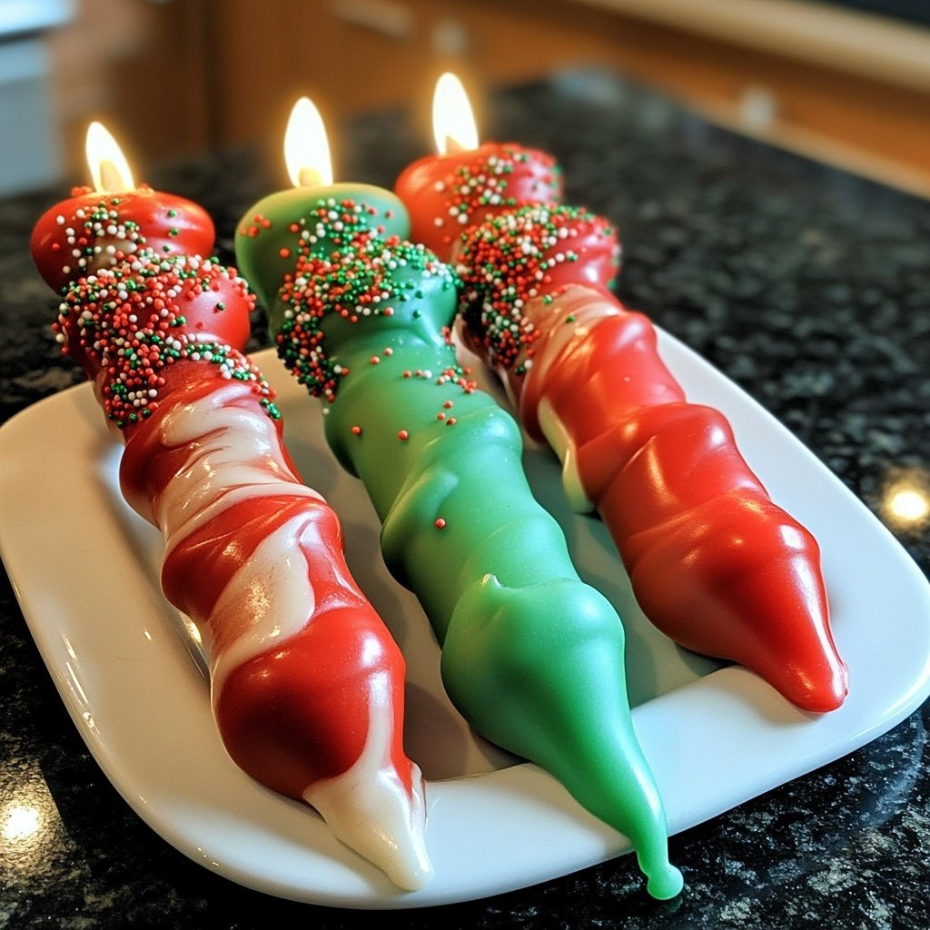 Edible Christmas Candles