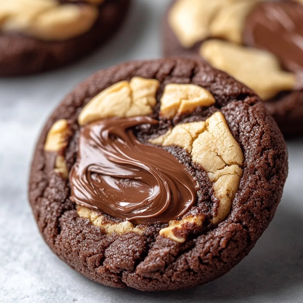 Amazing Chocolate Peanut Butter Swirl Cookies