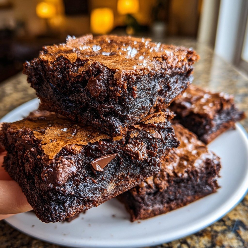 Sourdough Discard Brownies Crackly Top