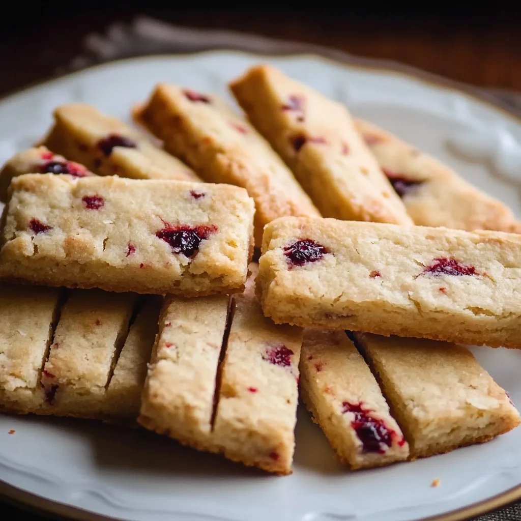 Orange Cranberry Shortbread Cookies