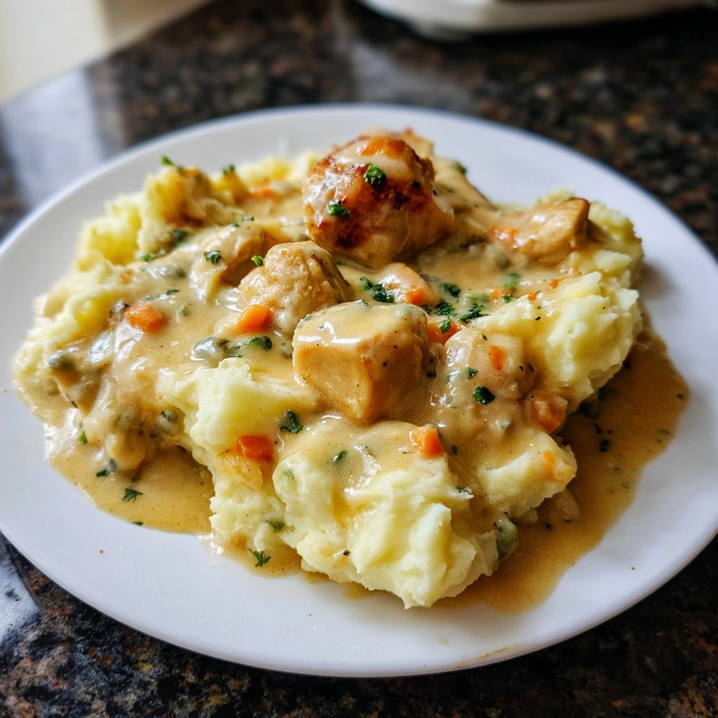 Comfort Food Creamy Chicken and Mashed Potatoes