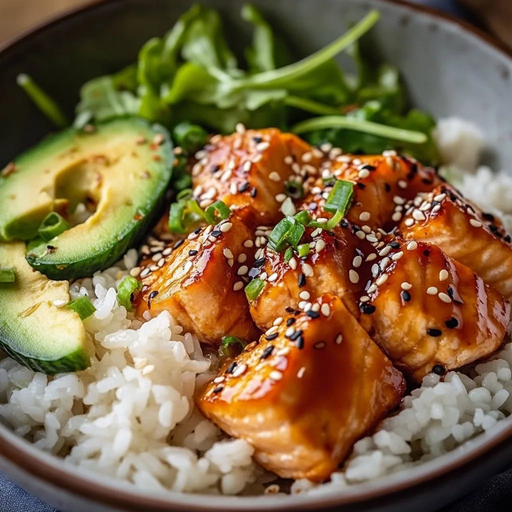 Honey Sriracha Salmon Bowls