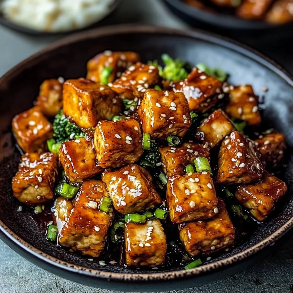 Crispy Honey Garlic Tofu