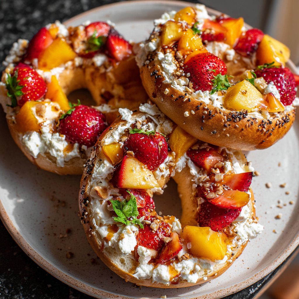 Sweet Cottage Cheese Bagels