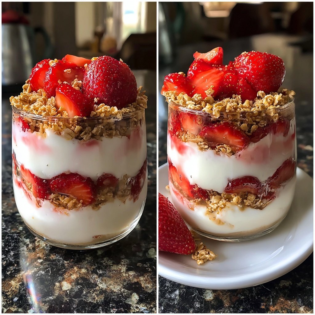 Strawberry Cheesecake Oat Parfaits