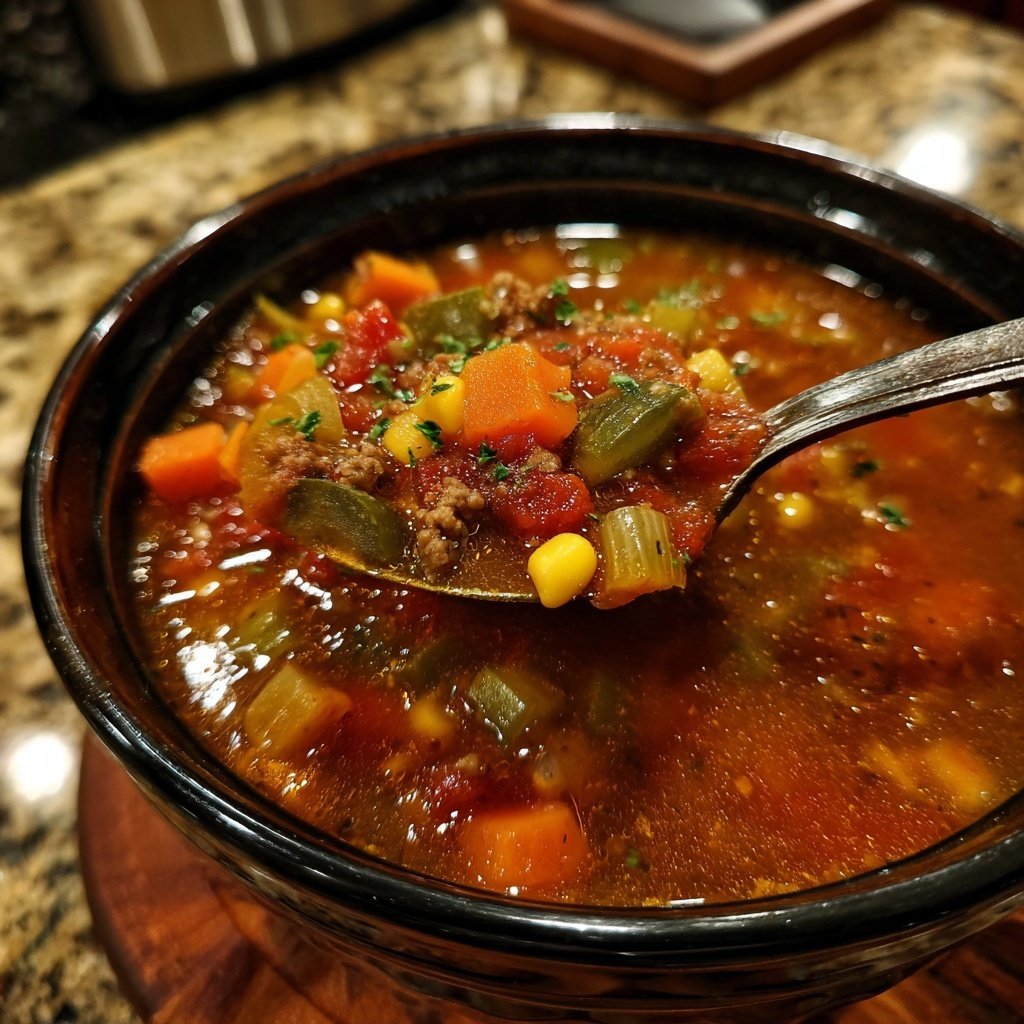 Loaded Hamburger Vegetable Soup