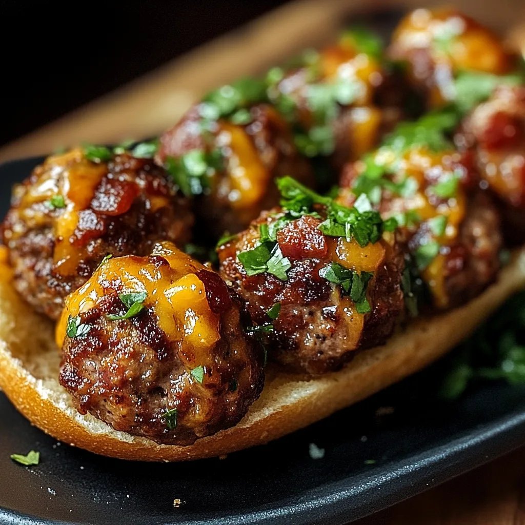 Bourbon Bacon Cheeseburger Meatballs
