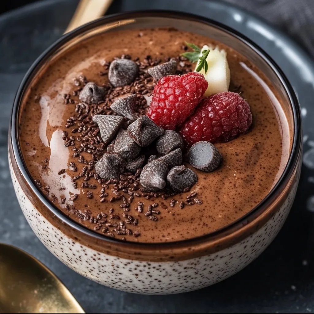 High Protein Chocolate Chia Seed Pudding