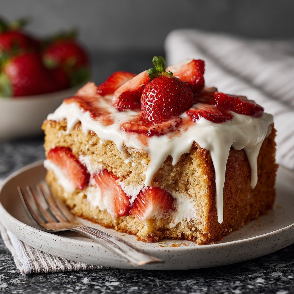 Strawberry Shortcake Sheet Cake