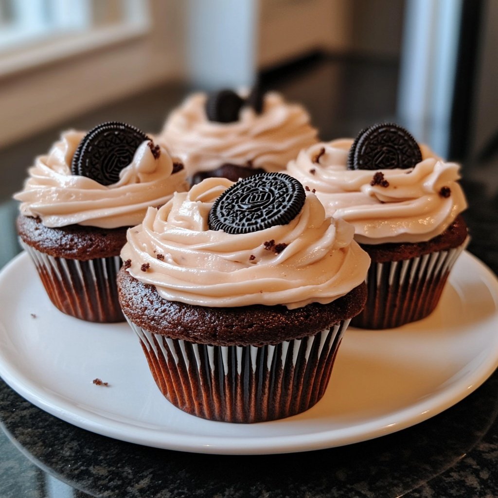 Penguin Cupcakes made with Oreos