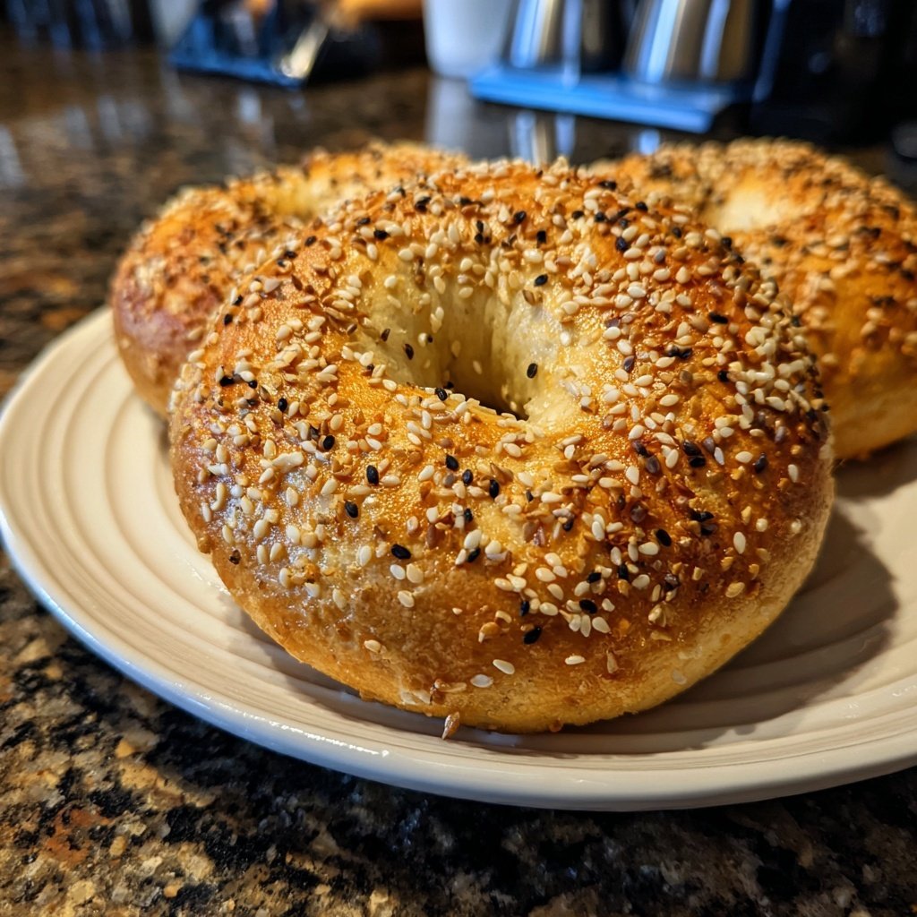 Protein Bagels With Sesame Seeds