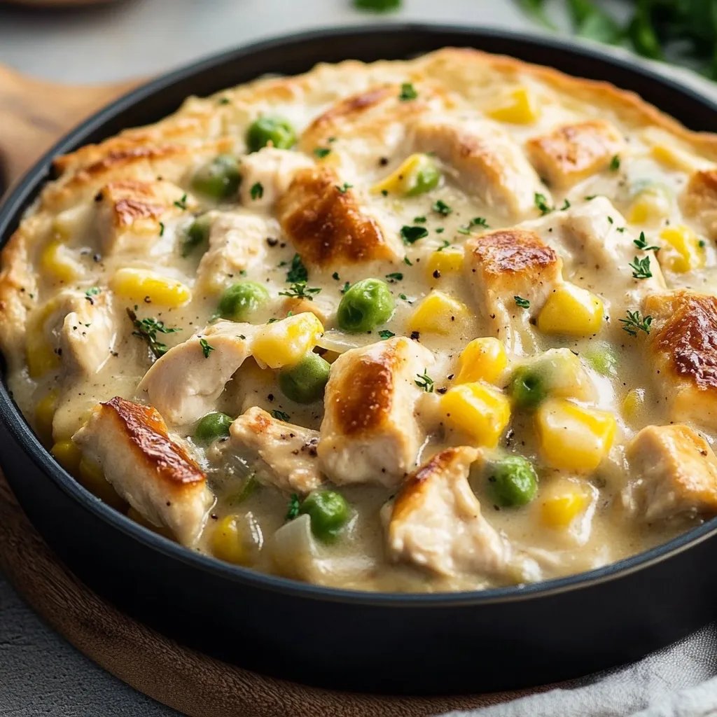 Crustless Chicken Pot Pie
