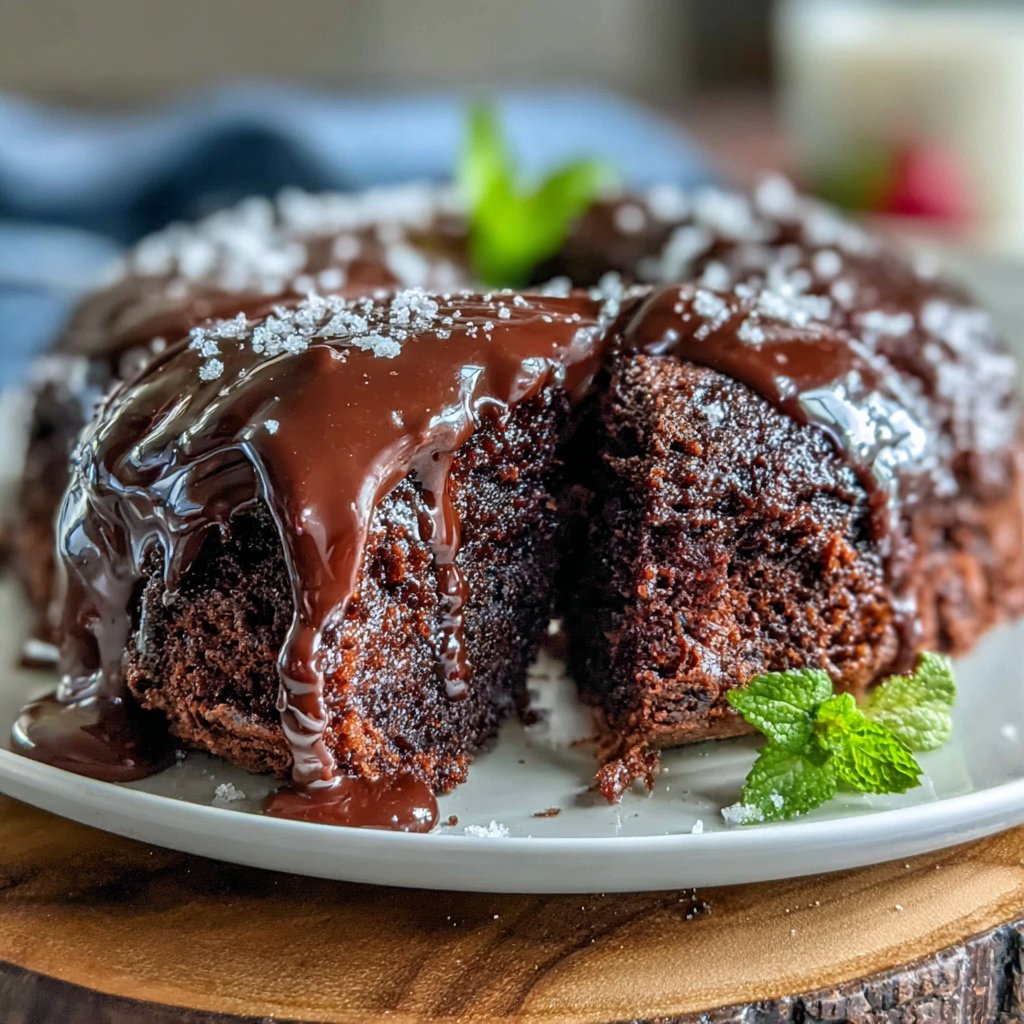 Moist Chocolate Cake With Rich Ganache