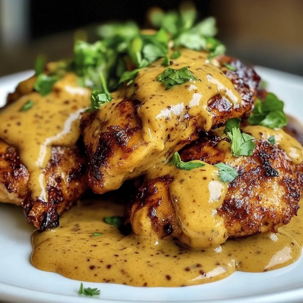 Pretzel Chicken with Mustard-Cheddar Sauce