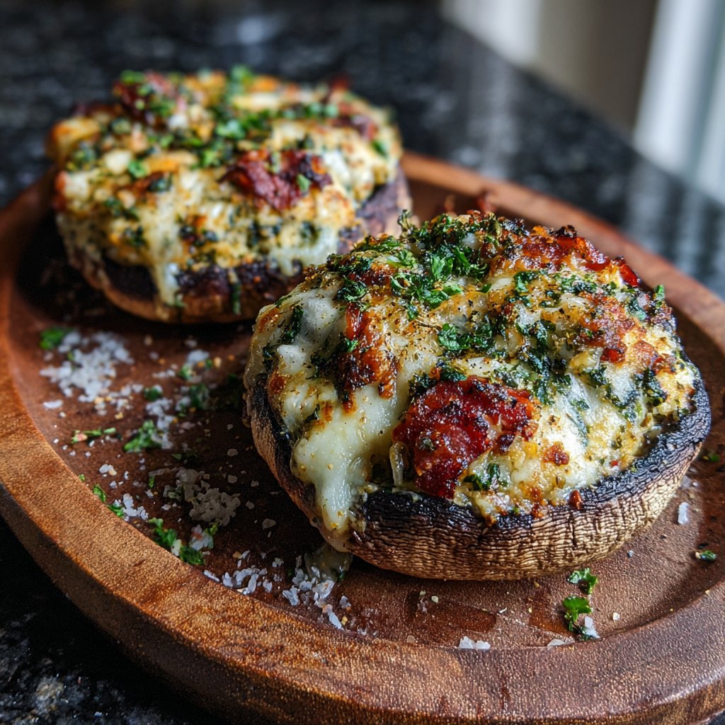 Romantic Stuffed Portobello Mushrooms