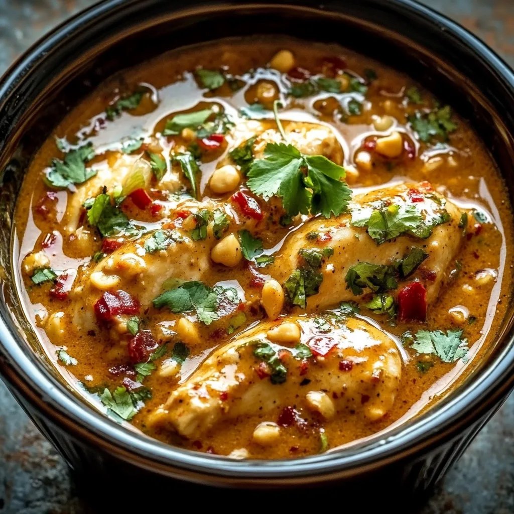 Crockpot Thai Peanut Chicken